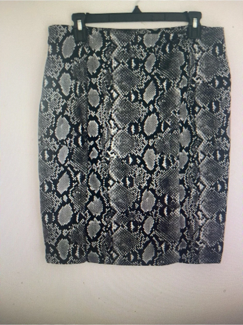Michael Kors Snakeskin Print Pencil Skirt - Gray/Black Size 16